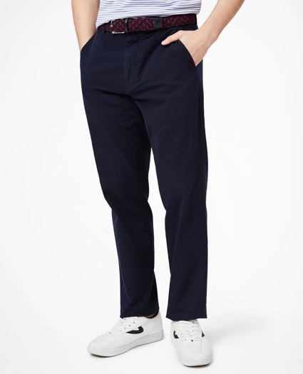 Clark Fit Striped Seersucker Pants, image 1