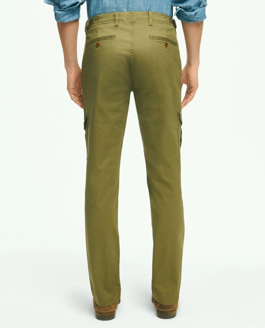 Washed Cotton Stretch Cargo Pants