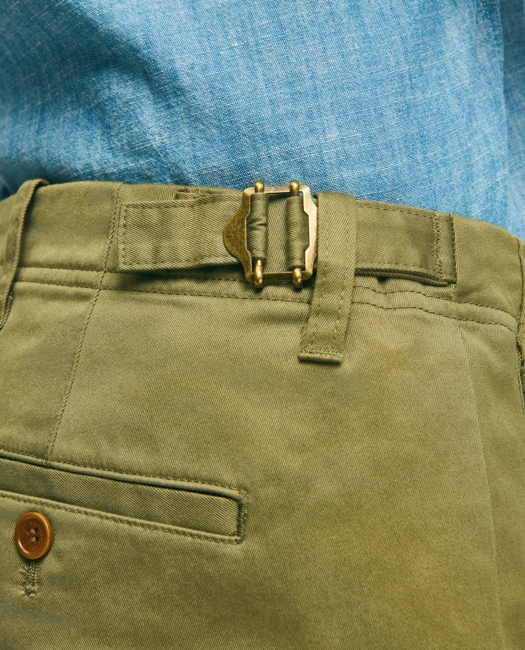 Washed Cotton Stretch Cargo Pants