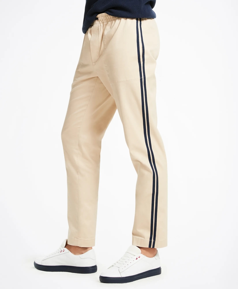 Stretch Washed Cotton Track Pants, image 2