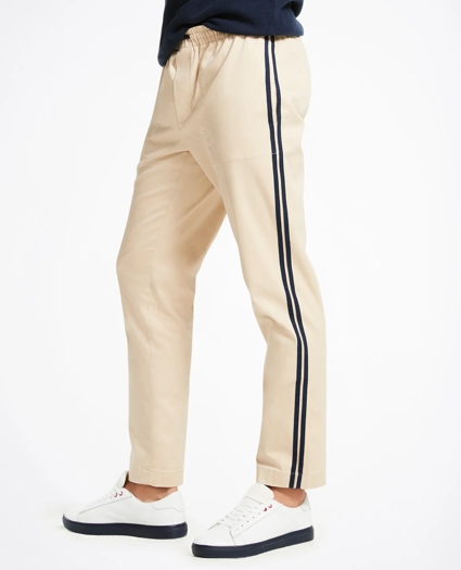 Stretch Washed Cotton Track Pants, image 2