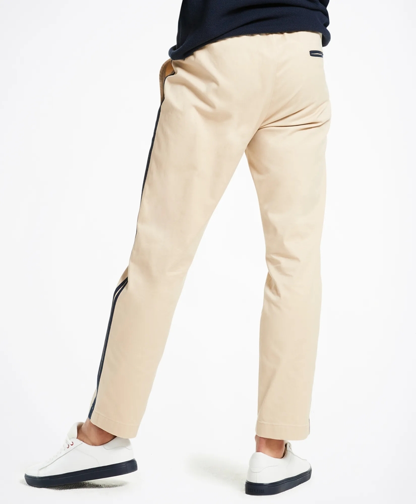 Stretch Washed Cotton Track Pants, image 3