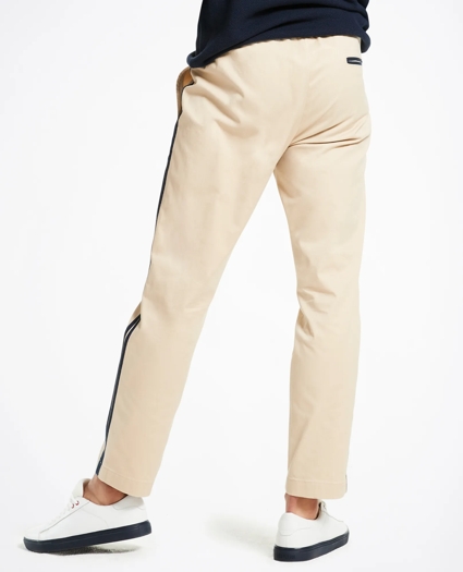 Stretch Washed Cotton Track Pants, image 3