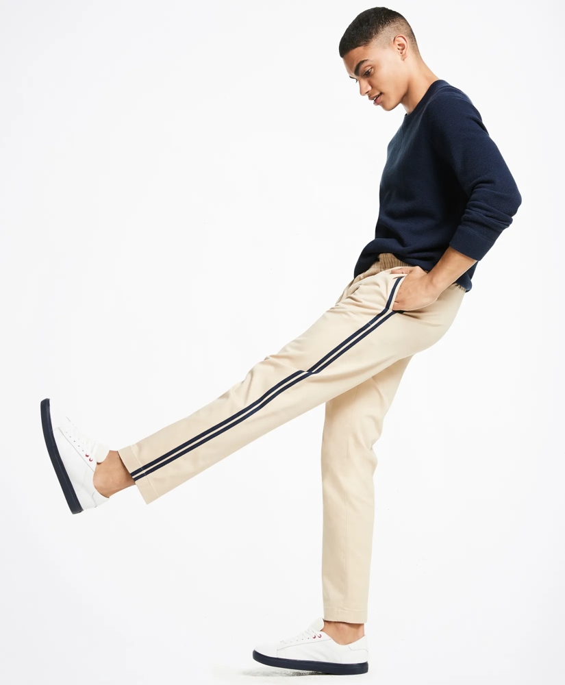Stretch Washed Cotton Track Pants, image 4