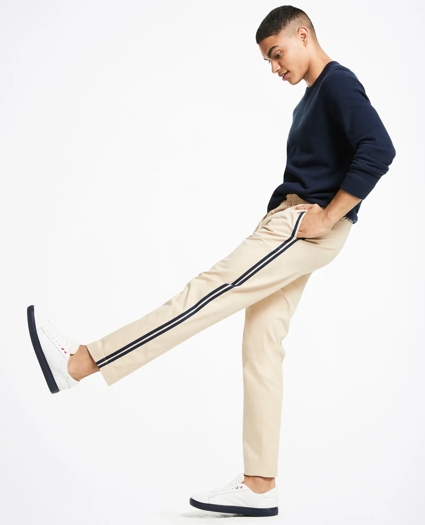 Stretch Washed Cotton Track Pants, image 4