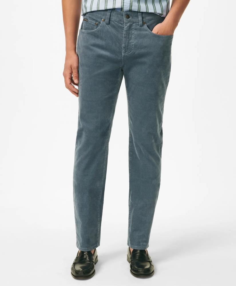 Slim Fit Five-Pocket Stretch Corduroy Pants, image 1