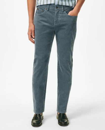 Slim Fit Five-Pocket Stretch Corduroy Pants, image 1