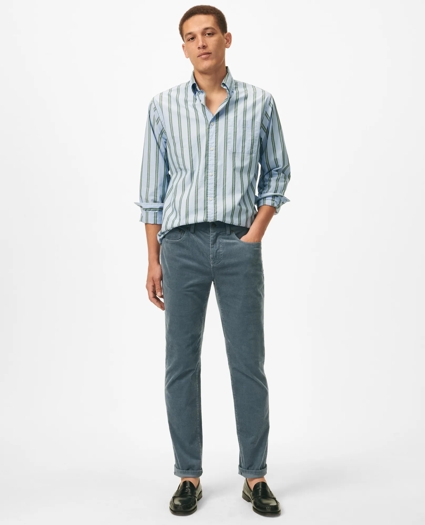 Slim Fit Five-Pocket Stretch Corduroy Pants, image 2
