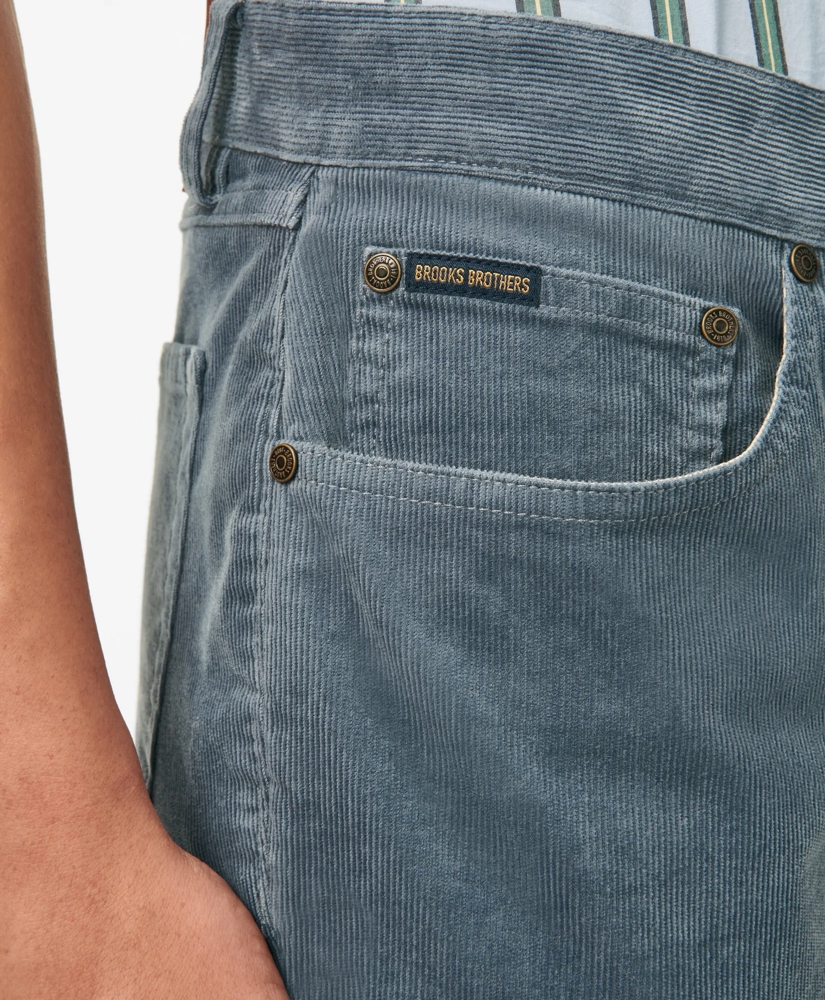 Slim Fit Five-Pocket Stretch Corduroy Pants, image 4