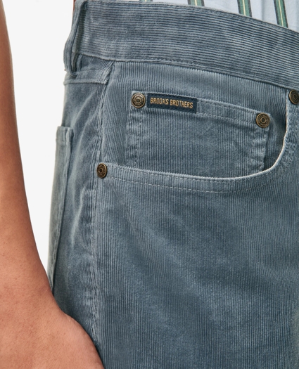 Slim Fit Five-Pocket Stretch Corduroy Pants, image 4