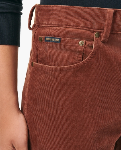Slim Fit Five-Pocket Stretch Corduroy Pants, image 3