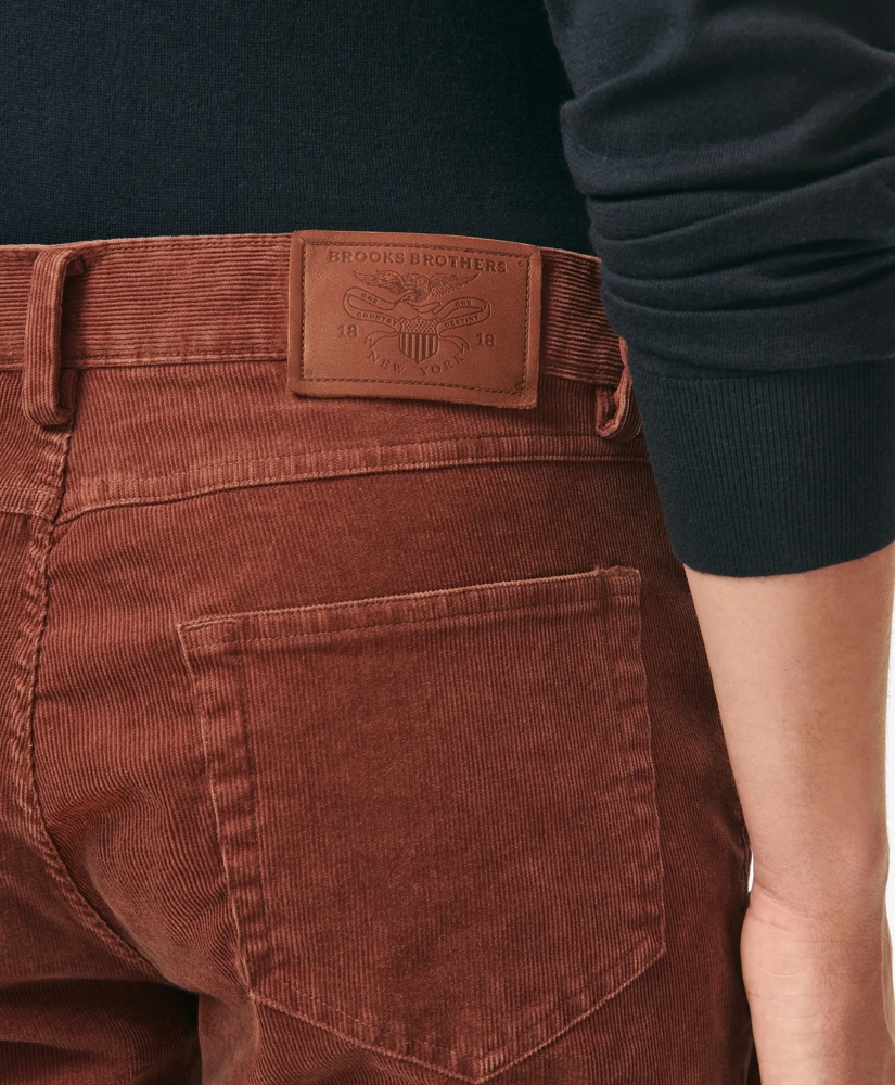 Slim Fit Five-Pocket Stretch Corduroy Pants, image 4