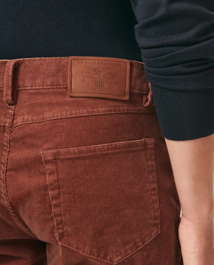 Slim Fit Five-Pocket Stretch Corduroy Pants, image 4