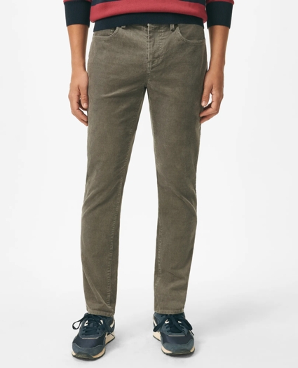 人気ブラドン Slim Fit Pants Corduroy Stretch Five-Pocket パンツ
