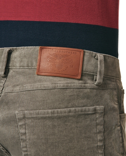 Slim Fit Five-Pocket Stretch Corduroy Pants, image 3