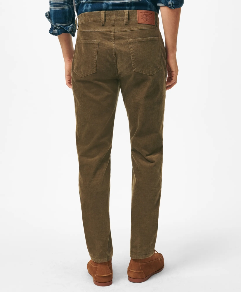 Slim Fit Five-Pocket Stretch Corduroy Pants, image 3