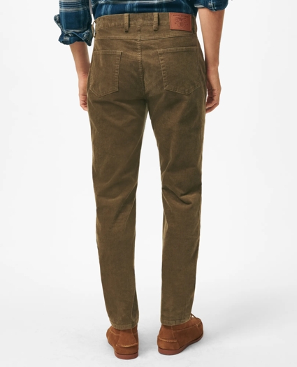 Slim Fit Five-Pocket Stretch Corduroy Pants, image 3