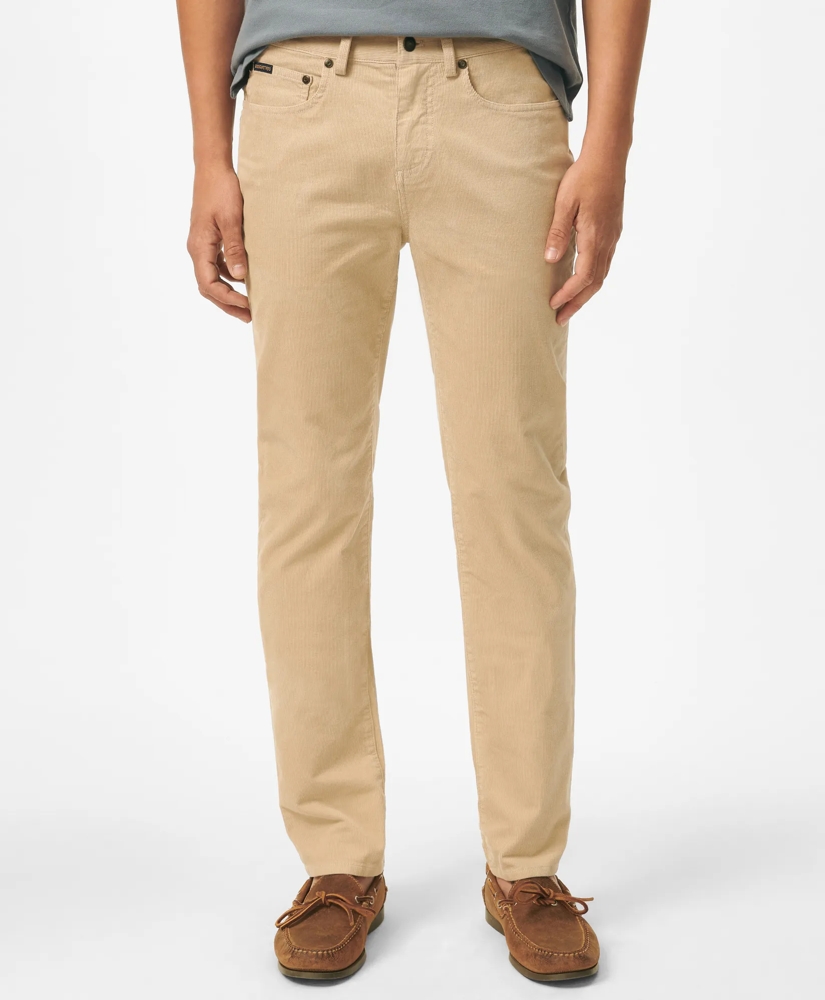 Slim Fit Five-Pocket Stretch Corduroy Pants, image 1