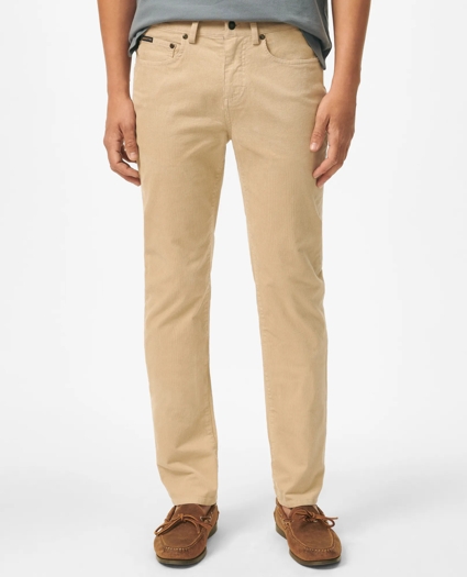 Slim Fit Five-Pocket Stretch Corduroy Pants, image 1