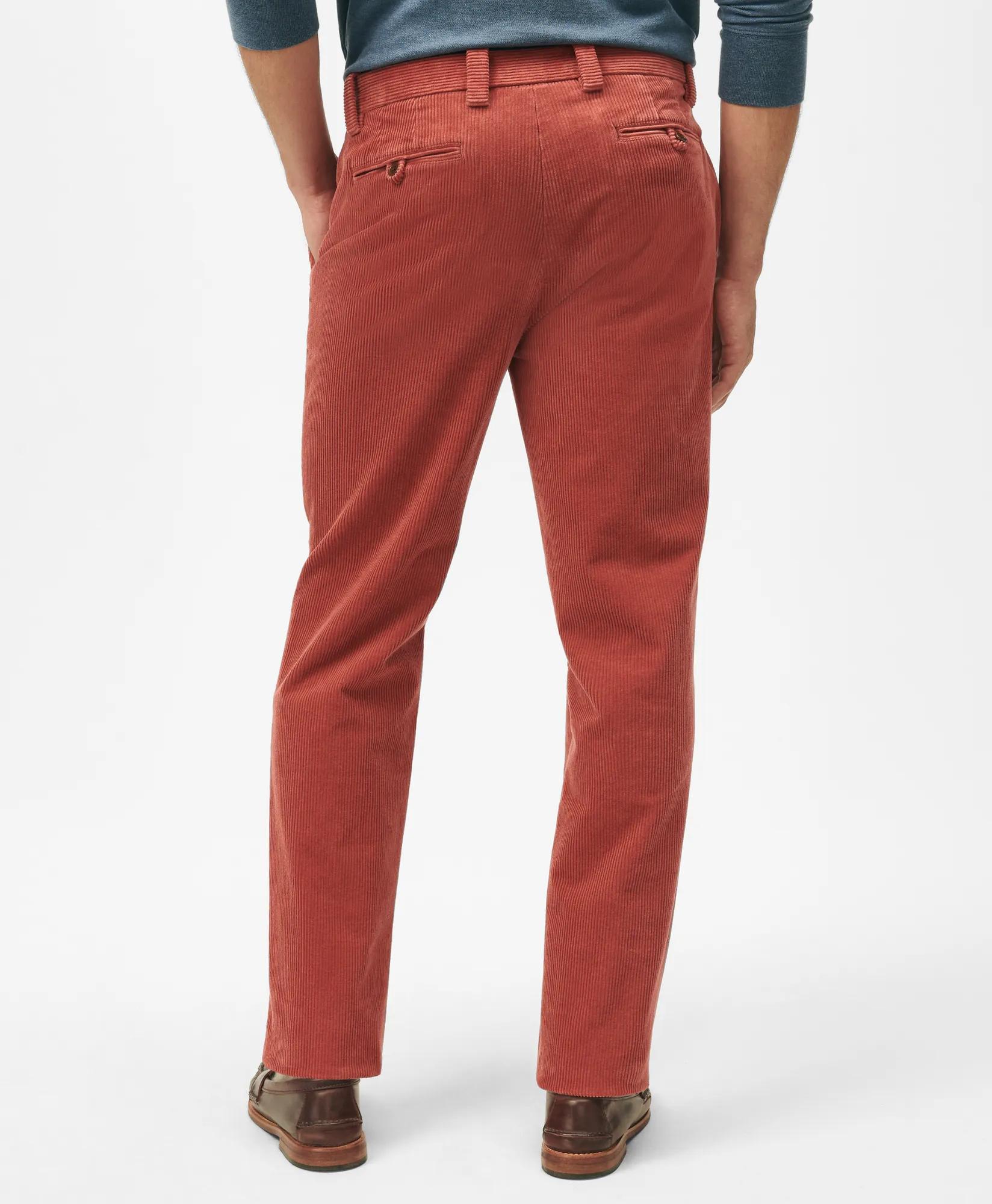 Milano Slim-Fit Wide-Wale Corduroy Pants - Medium Red