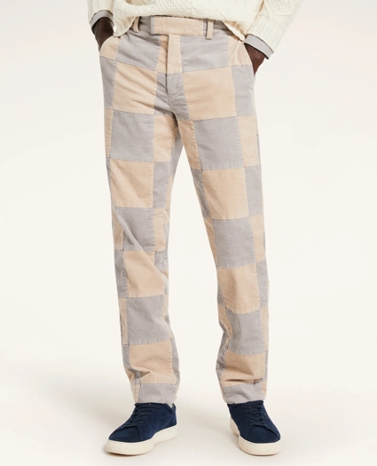 Milano Fit Patchwork Stretch Corduroy Pants, image 1