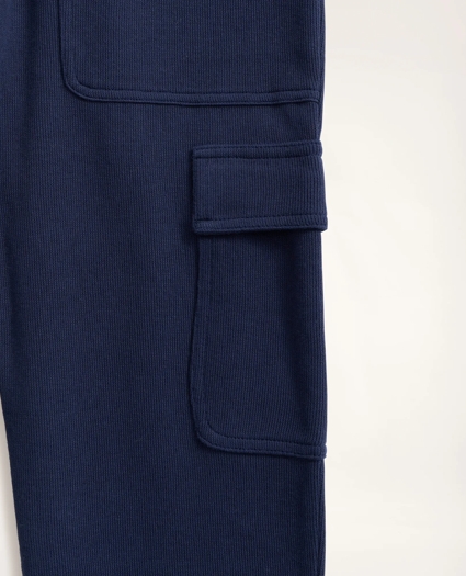 Ribbed French Terry Cargo Joggers, image 3