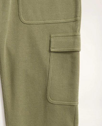 Ribbed French Terry Cargo Joggers, image 3