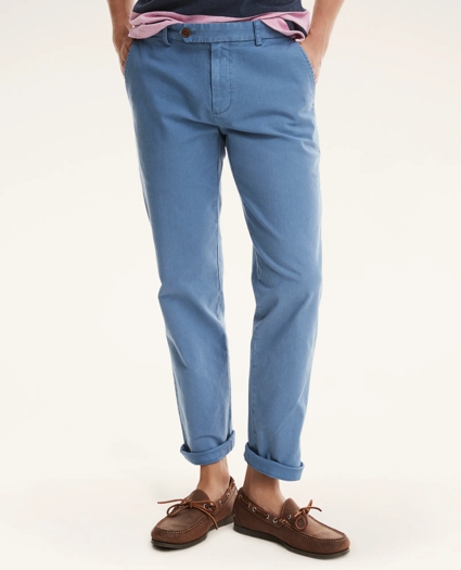 Milano Slim-Fit Washed Canvas Chino Pants, image 1