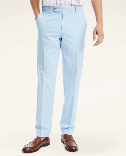 Milano Slim-Fit Stretch Cotton Linen Chino Pants, image 1