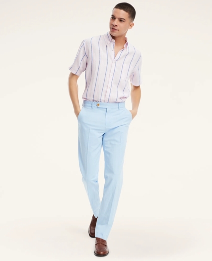 Milano Slim-Fit Stretch Cotton Linen Chino Pants, image 2