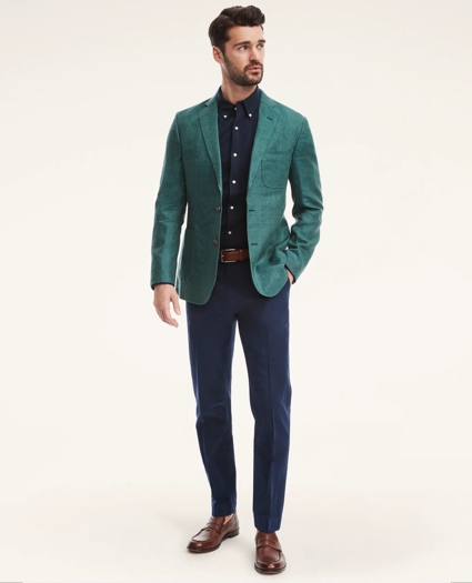 Milano Slim-Fit Stretch Cotton Linen Chino Pants, image 2