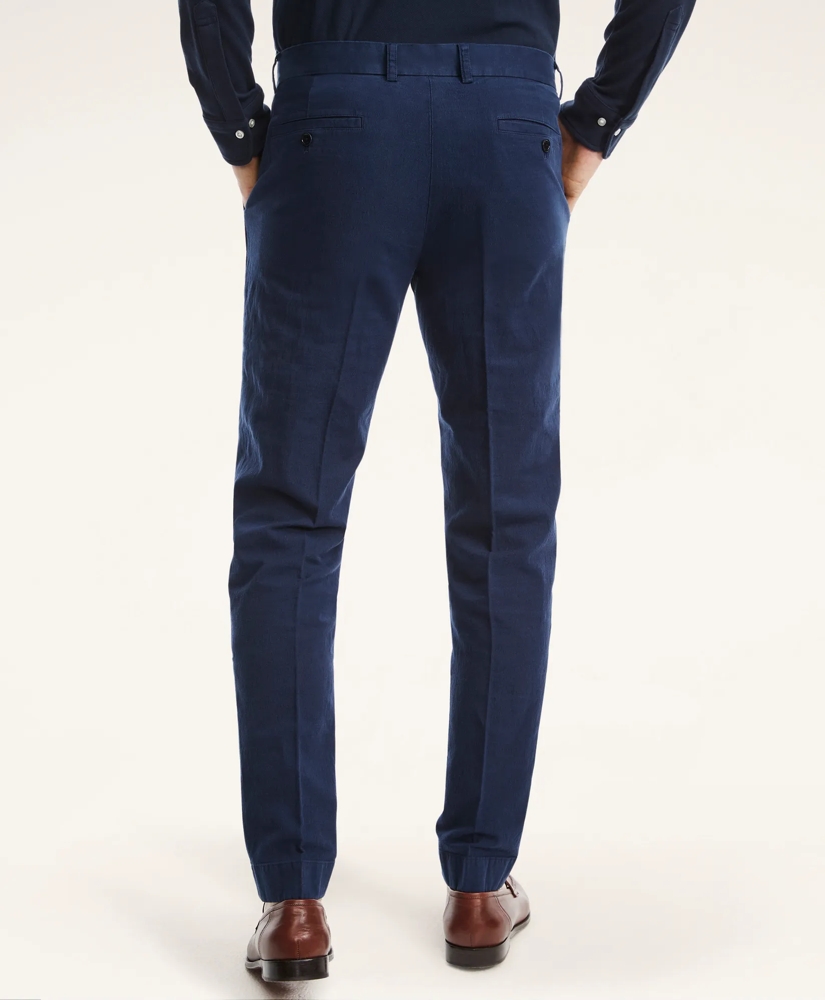 Milano Slim-Fit Stretch Cotton Linen Chino Pants, image 3