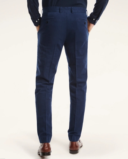 Milano Slim-Fit Stretch Cotton Linen Chino Pants, image 3