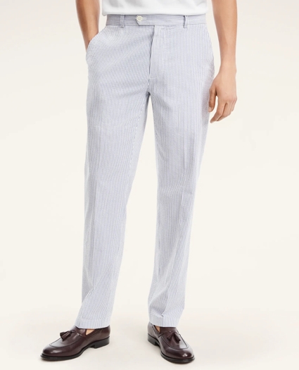 Milano Slim-Fit Cotton Seersucker Stripe Pants, image 1