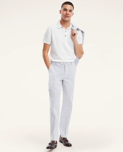 Milano Slim-Fit Cotton Seersucker Stripe Pants, image 2