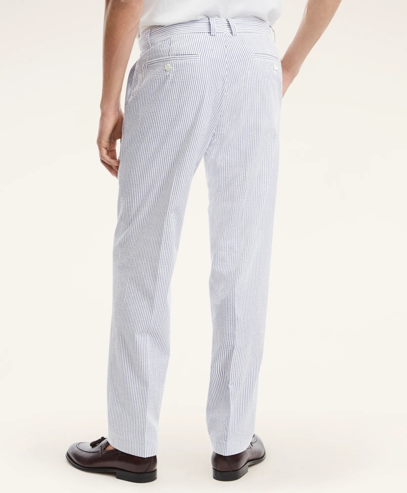 Milano Slim-Fit Cotton Seersucker Stripe Pants, image 4