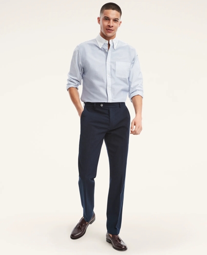 Milano Slim-Fit Cotton Seersucker Pants, image 2