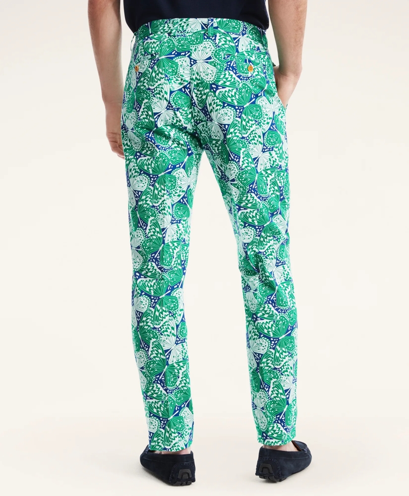 Milano Slim-Fit Stretch Cotton Butterfly Print Chino Pants, image 4