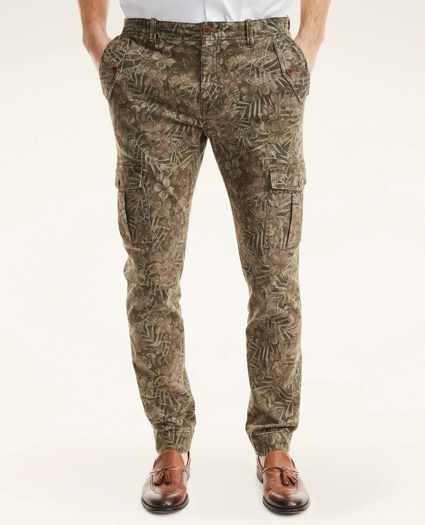 Cotton Canvas Floral Camouflage  Pants, image 1