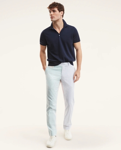 Milano Slim-Fit Fun Stripe Seersucker Pants, image 2