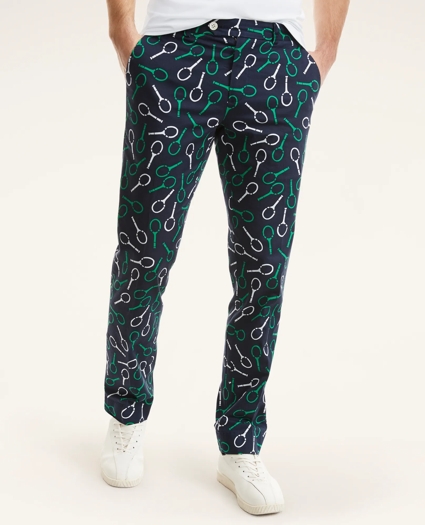 Milano Slim-Fit Tennis Print Pants, image 1