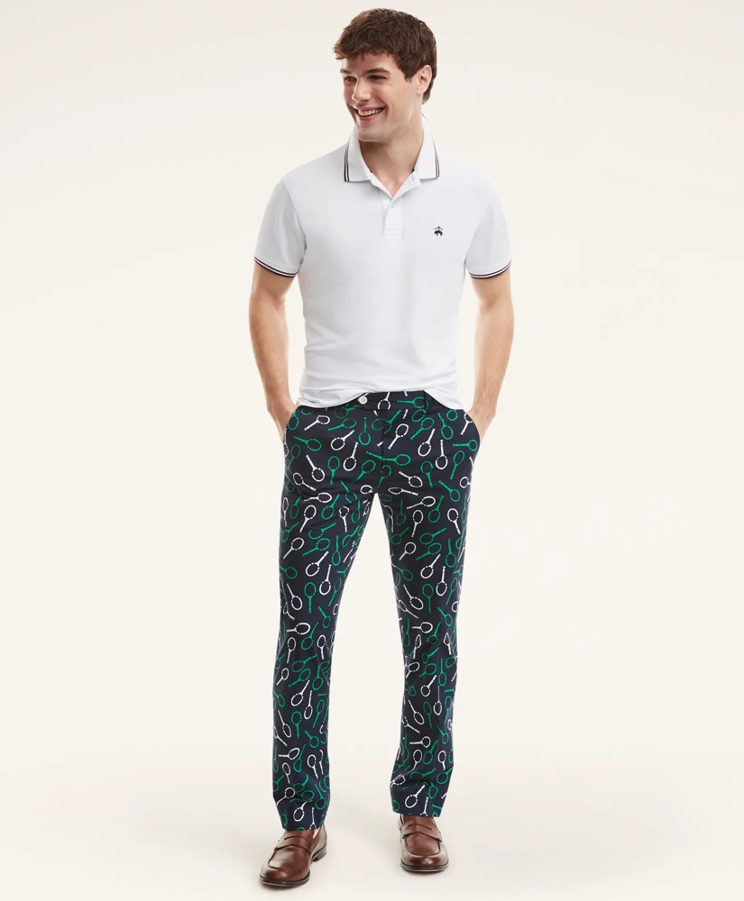 Milano Slim-Fit Tennis Print Pants, image 3