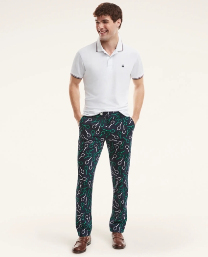 Milano Slim-Fit Tennis Print Pants, image 3