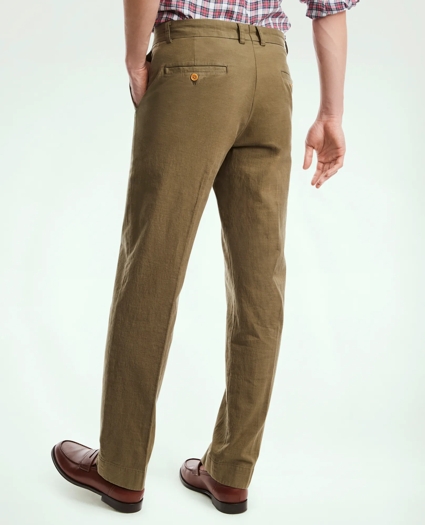 Clark Straight-Fit Stretch Cotton Linen Chino Pants, image 3