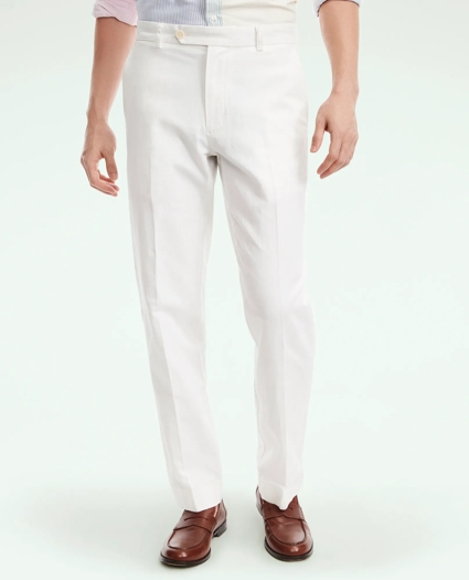 Clark Straight-Fit Stretch Cotton Linen Chino Pants, image 1