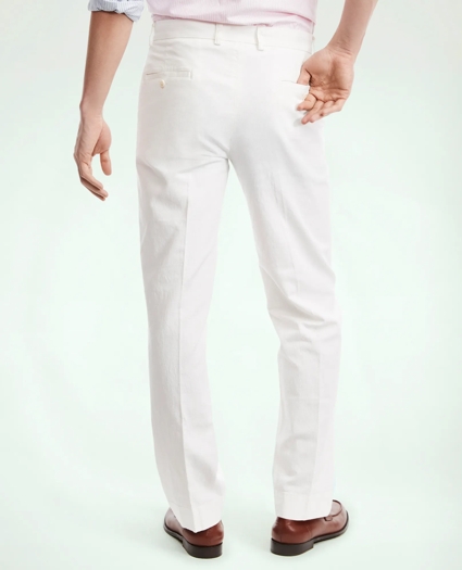 Clark Straight-Fit Stretch Cotton Linen Chino Pants, image 2