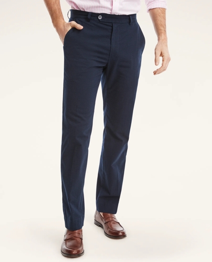 Clark Straight-Fit Cotton Seersucker Pants, image 1