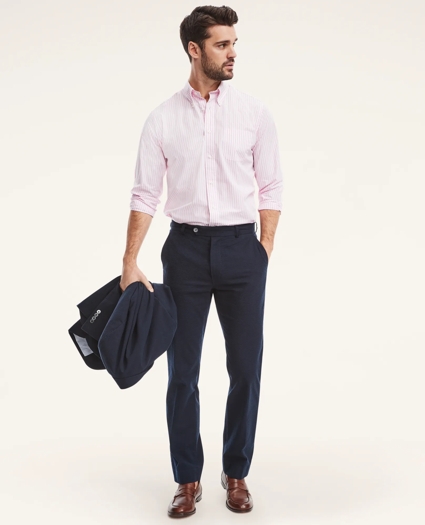 Clark Straight-Fit Cotton Seersucker Pants, image 2