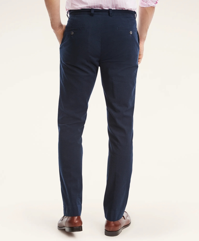 Clark Straight-Fit Cotton Seersucker Pants, image 4