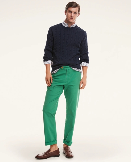 Clark Straight-Fit Stretch Supima® Cotton Poplin Chino Pants, image 1